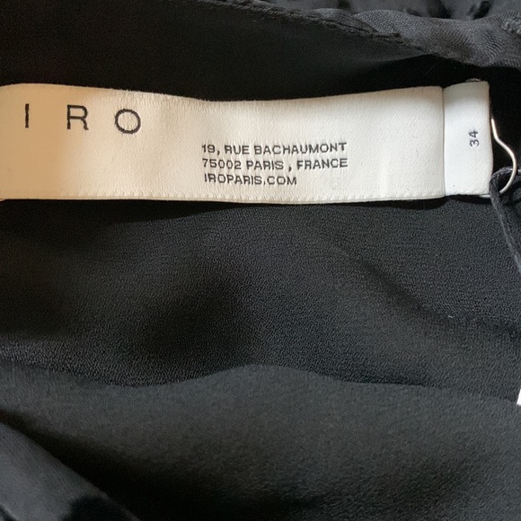 IRO Callagan Asymmetrical Ruffle Silk Mini Dress NWT Size 34, Polka dots - Picture 7 of 10